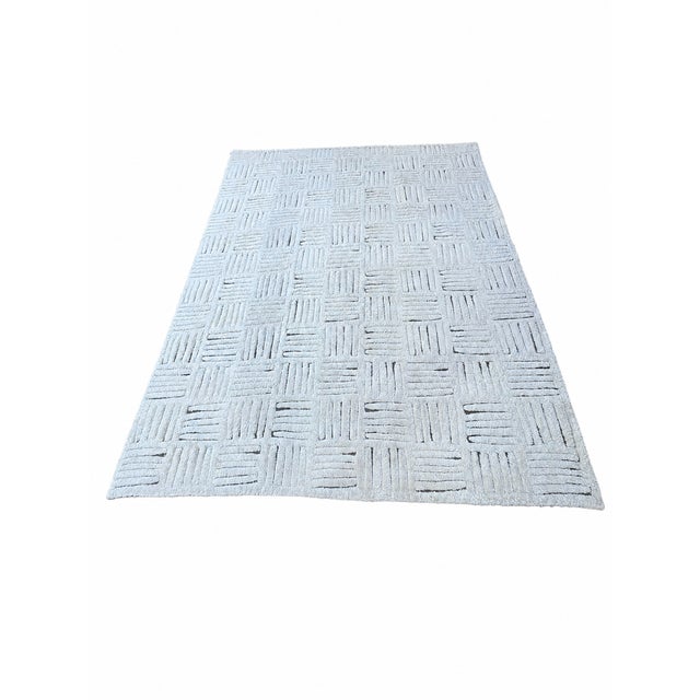 Rh Basanti Rug – 9' × 12' Marled Ivory/Charcoal | Hand-Knotted Wool Blend | Contemporary Himalayan-Inspired Design For Sale - Image 13 of 18