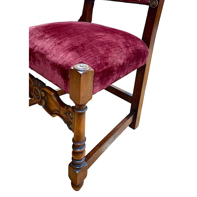 Set of Four Baroque-Style Needlepoint Chairs For Sale - Image 10 of 15