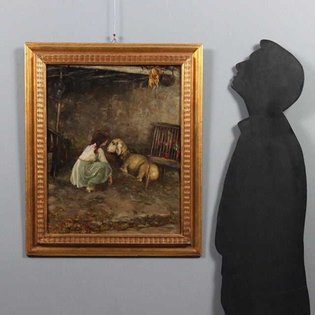 Oil on canvas. Signed lower right. Cesare Laurenti was a multifaceted artist, highly influential in the history of applied...