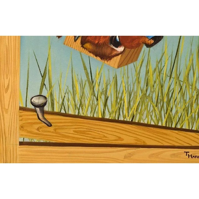 Thomas Hafström, Butterfly on Woodwork, Sweden, Oil on Canvas, Framed For Sale - Image 5 of 8