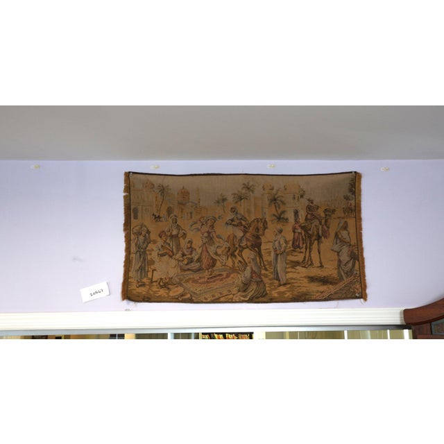 Mid-Century Modern Vintage Mid-Century Orientalist Woven Tapestry – "The Bazaar Dancer" For Sale - Image 3 of 3