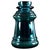 1970s Vintage Italian Layered Turquoise Glass Vase, 1970s For Sale - Image 5 of 5