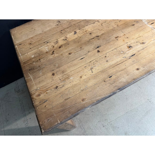 French Pine Farmhouse Dining Table, 1890 For Sale - Image 6 of 17