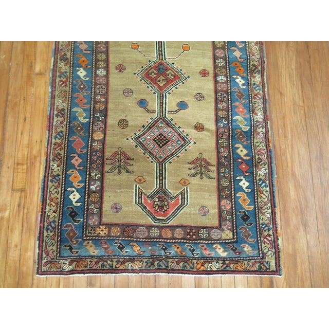 Persian Early 20th Century Tribal Persian Kurd Bidjar Runner - 3'6" x 13'5" For Sale - Image 3 of 7