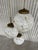 Designer unknown France 1960s H 225cm (adjustable longer and shorter) Bulbs Ø 30cm Bring a touch of Parisian charm into...