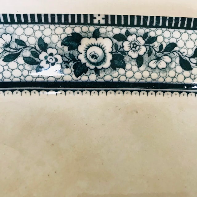 English Antique Burleigh Ware Large Blue & White Platter For Sale - Image 3 of 8