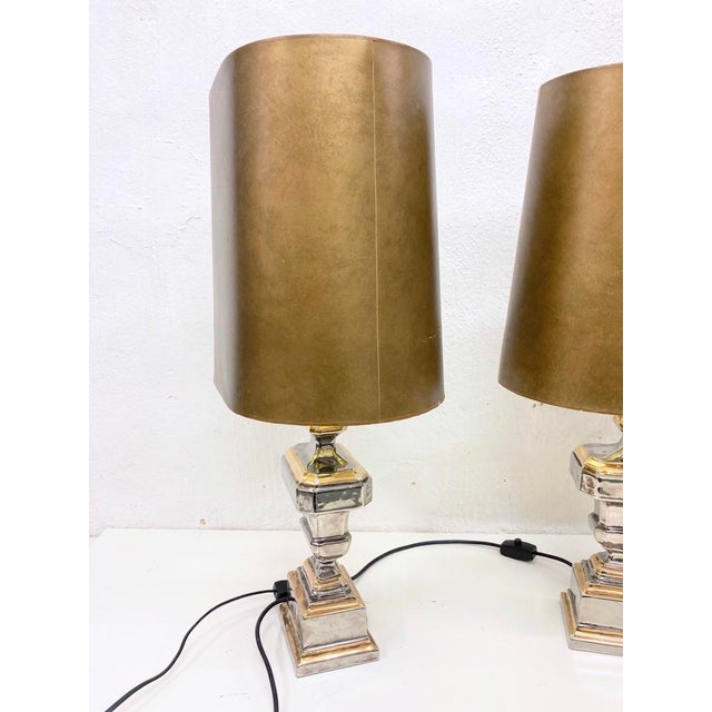 Ceramic Italian Table Lamps with Ceramic Bases by Zaccagnini, 1960s, Set of 2 For Sale - Image 7 of 16
