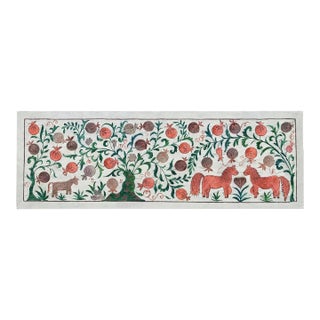 Horse Suzani Wall Hanging, Pomegranate Vines For Sale
