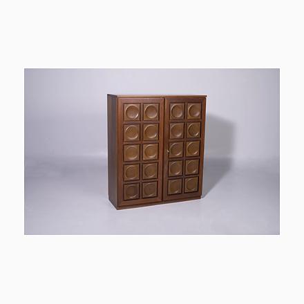 Brown Brutalist Bar Cabinet from Gerhard Bartels, 1970 For Sale - Image 8 of 8