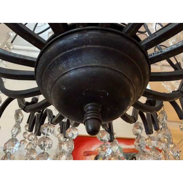 Badari Lighting Eighteen-Light Crystal Chandelier, Vintage For Sale - Image 12 of 12