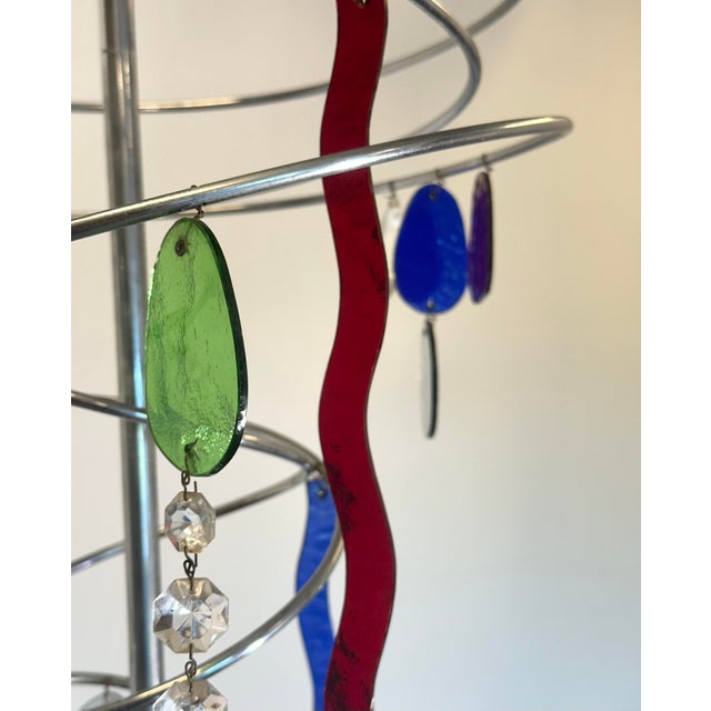 Metal Glass Chandelier by Toni Cordero for Artemide, 1980s For Sale - Image 7 of 12