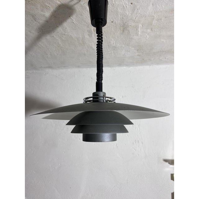 Scandinavian Pendant Lamp in Metal, in Good conditions. Designed 1970 to 1979 This piece has an attribution mark, I am...