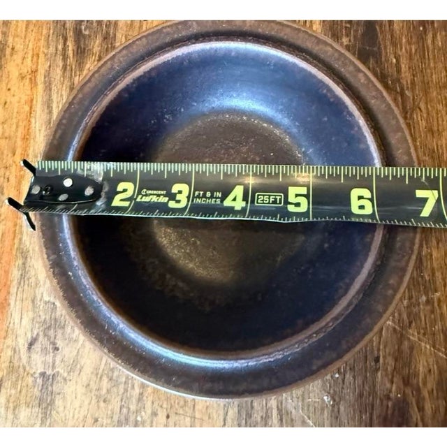 Vintage Arabia Finland Ruska 6.75" Brown Stoneware Soup Cereal Bowl For Sale - Image 4 of 5