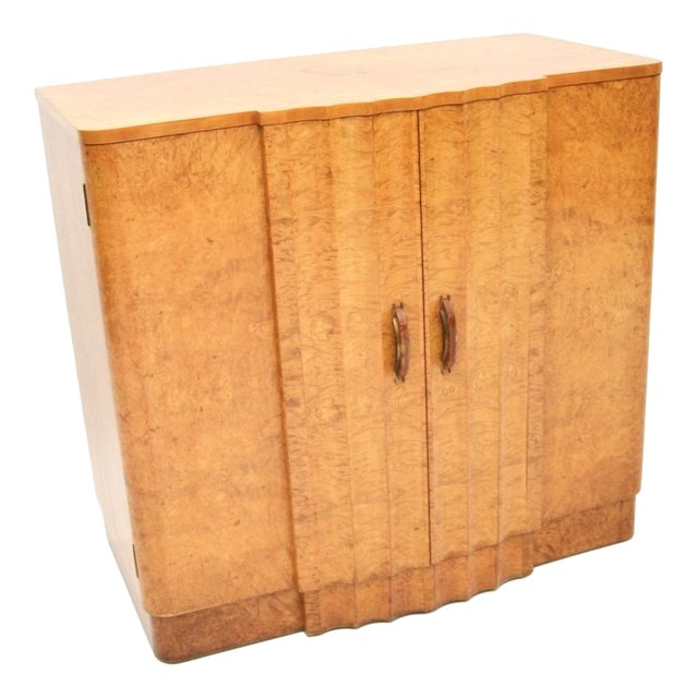 Art Deco Burr Walnut Cabinet from Harry and Lou Epstein, 1930s For Sale