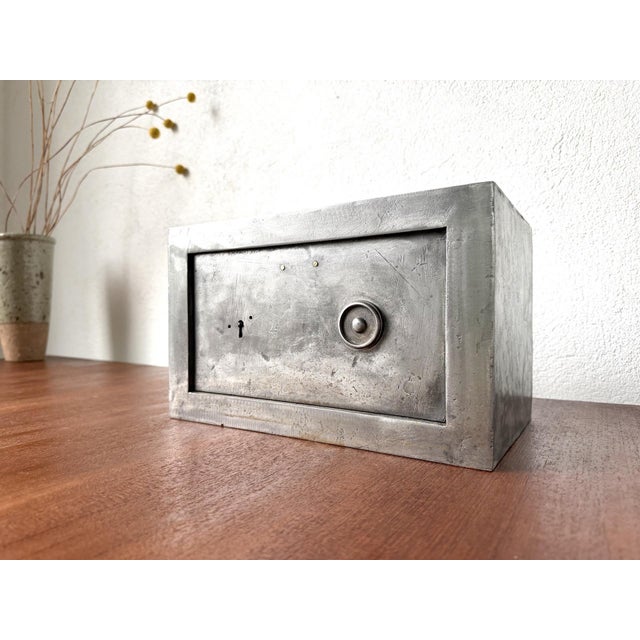 Small Antique Steel Safe, 1900s For Sale - Image 6 of 18
