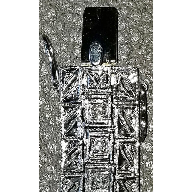 Silver Ladies Vintage Antique Art Deco Diamond Manual Fortis Swiss Watch For Sale - Image 8 of 11