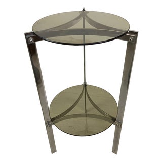 Vintage Chrome Side Table, 1970s For Sale