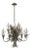 Remains Lighting "Plume" Antique Nickel & Glass 12-Arm Chandelier, Labeled For Sale