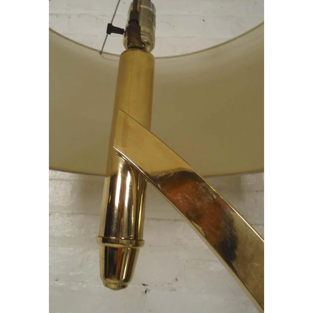 Mid 20th Century Midcentury Brass Arch Lamp For Sale - Image 5 of 7