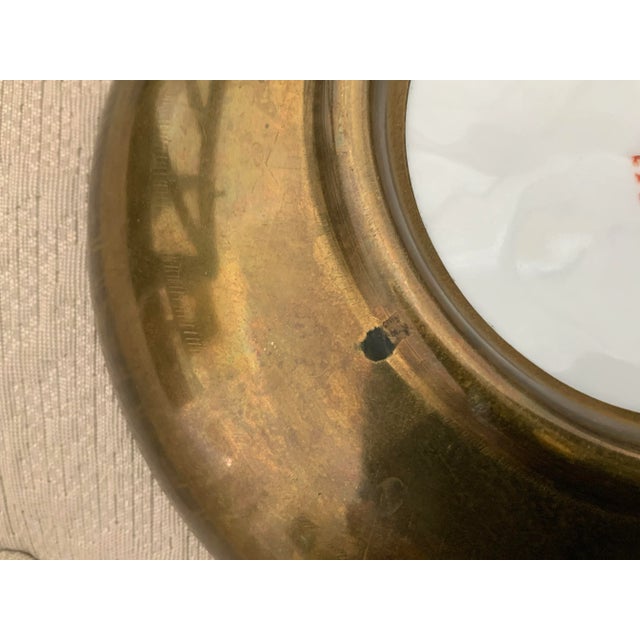 1970s Japanese Porcelain Dish/ Catchall With Brass Trim For Sale - Image 10 of 10