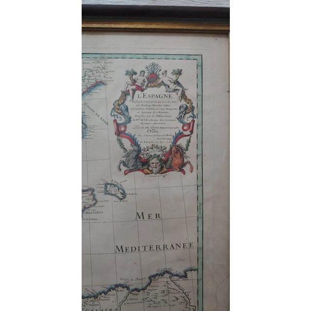 Traditional Antique Guillaume De l'Isle L' Espagne 1701 Map For Sale - Image 3 of 12