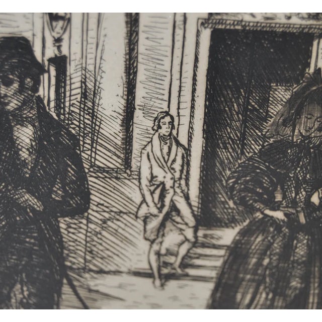 European Drypoint Etching C.1910 For Sale - Image 5 of 11