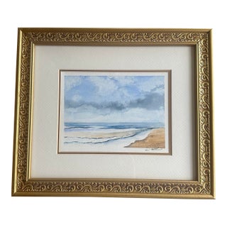 “Quiet Tide” Framed Original Coastal Watercolor by Nancy Smith For Sale