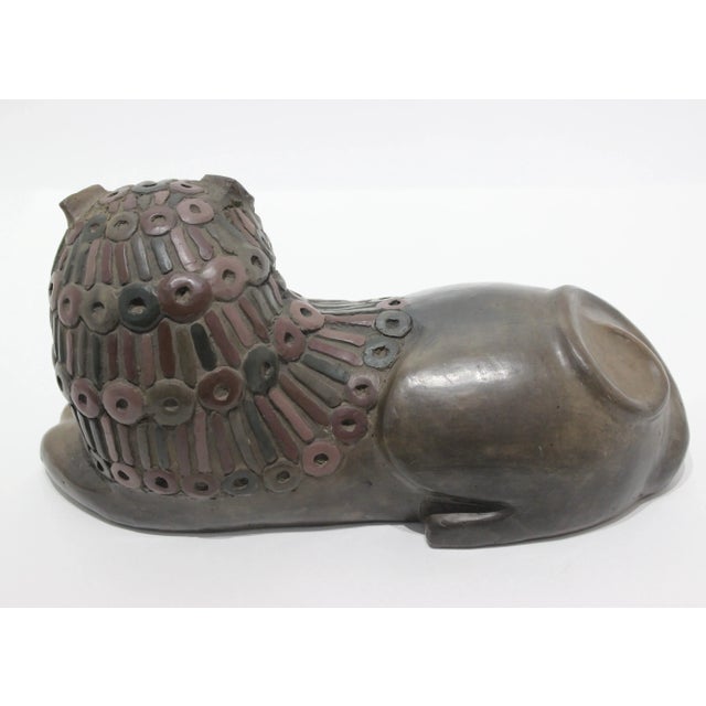 Mid 20th Century Artisan Smiling Lion Sculpture For Sale - Image 5 of 11