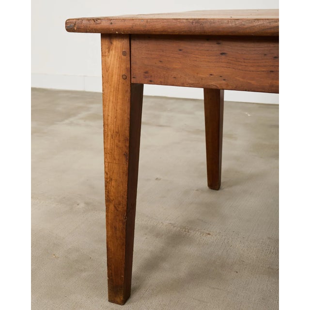 19th Century Country French Provincial Oak Farmhouse Dining Table 9.75 Ft For Sale - Image 10 of 18