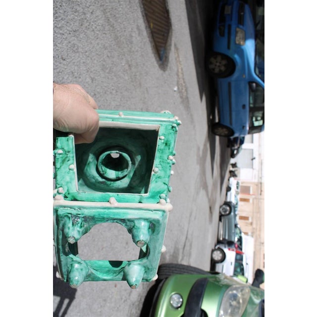 Ceramic Vintage Vietri Ceramic Lantern, 1950 For Sale - Image 7 of 11