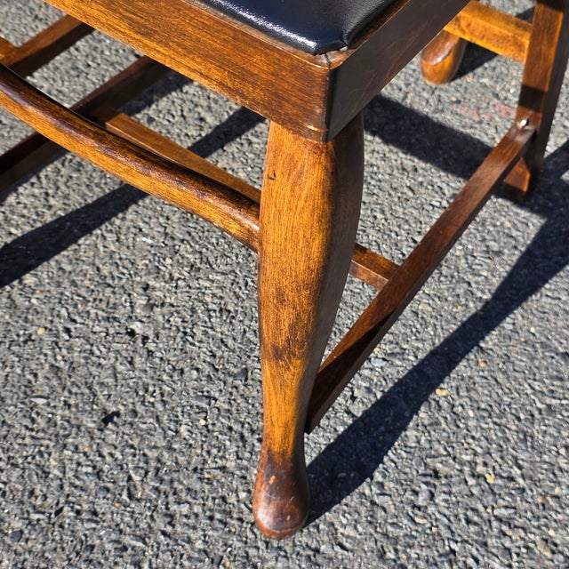Set of 4 Norquist English Georgian Revival Folding Cane Back Dining Chairs, Mid-20th Century For Sale - Image 9 of 11