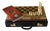 Khatam Marquetry Chess & Backgammon Set, Black Red and Gold, One-of-One For Sale