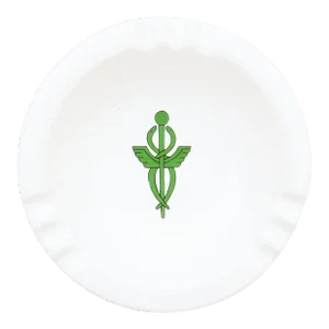 1920s Art Deco Physician Caduceus Ashtray