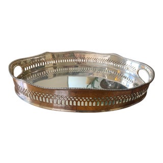 Mottahedeh Reticulated Silverplate Gallery Tray For Sale