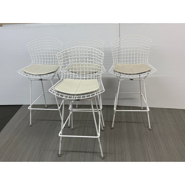 Knoll Harry Bertoia for Knoll Bar Stools, Set of Four For Sale - Image 4 of 13