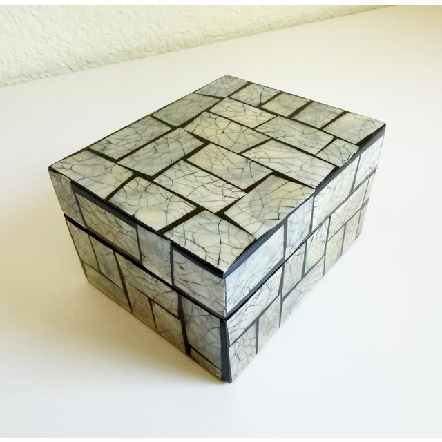 R & Y Augousti Late 20th Century R & Y Augousti Style Mother of Pearl Box For Sale - Image 4 of 9