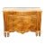 Antique Burl Wood Serpentine-Front Dresser With Floral Inlay and Carved Details For Sale