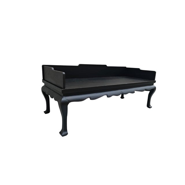 Ntique Chinese Black Lacquer Daybed Bench, Northern China, Circa 1826 For Sale In Greensboro - Image 6 of 8