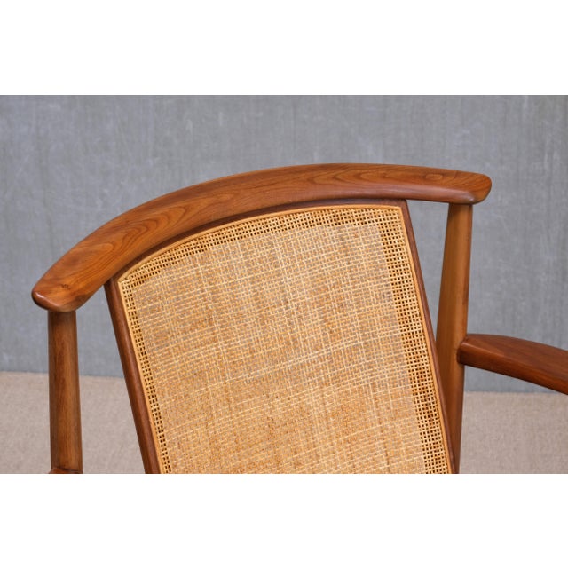 Dallas Armchair in Teak and Cane by Folke Ohlsson for Dux, Sweden, 1960s For Sale - Image 11 of 14
