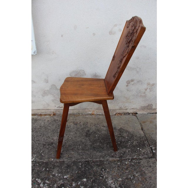 Beige Art Nouveau Chair with Ivy Decoration, 1890s For Sale - Image 8 of 9