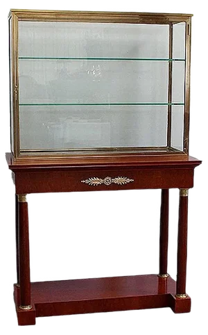 Console with Showcase Cabinet, Early 1900s
