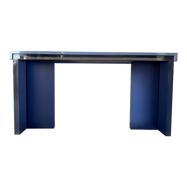 1980’s Postmodern Italian- Design Thick Lucite Console Table For Sale