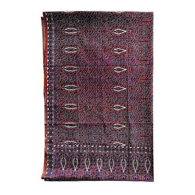 Vintage Malaysian Cotton Batik Fabric, 2 Yards For Sale - Image 4 of 10