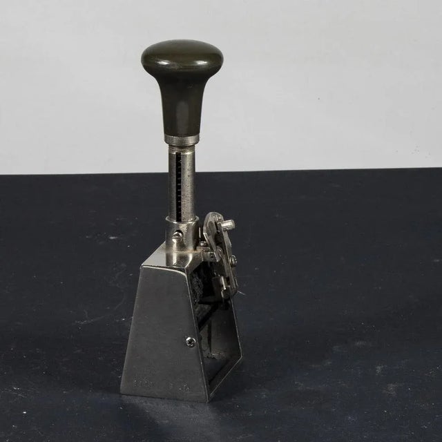 Vintage Plastic and Metal Number Stamp For Sale - Image 3 of 9