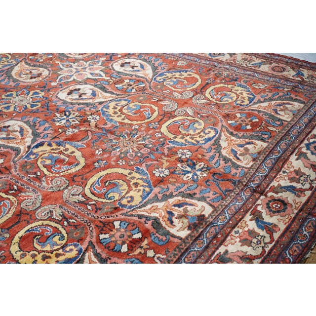 Textile Fine Antique Persian Sultanabad Mahal Rug 10'3'' X 16'10'' For Sale - Image 7 of 10