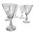 1970's Mid-Century Clear Crystal Stemware- Set of 6 For Sale