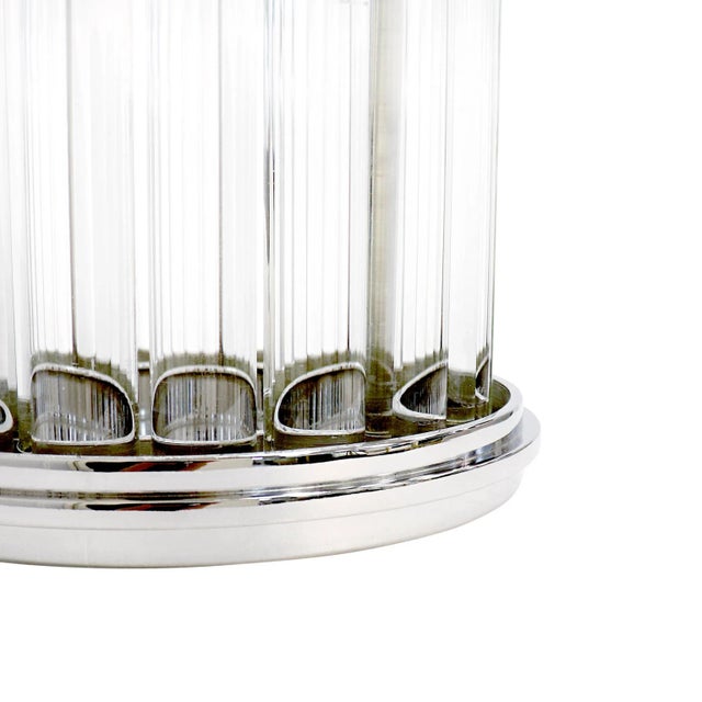 Pasargad Home Lucian Lucite & Stainless Steel Hurricane 10.5"x11" For Sale - Image 4 of 6