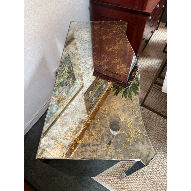 Brown Verre Églomisé Cabinet, Circa 1940's For Sale - Image 8 of 12