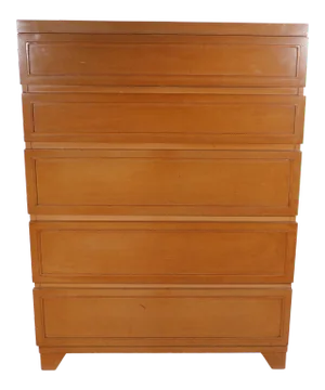 Mid Century 5 Drawer Highboy Chest of Drawers