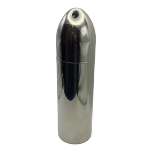 Vintage Stainless Steel Bullet Cocktail Shaker | Modernist Barware | 11” Tall
